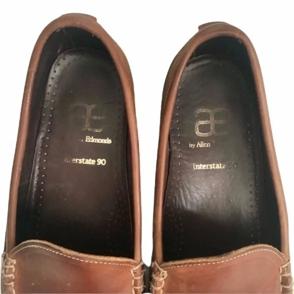 Allen Edmonds Interstate 90 Tan Camel Leather‎ Driving Shoes Loafers Size 10